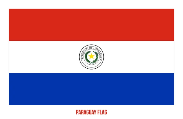 Paraguay Flag Vector Illustration on White Background. Paraguay National Flag. — Stock Vector
