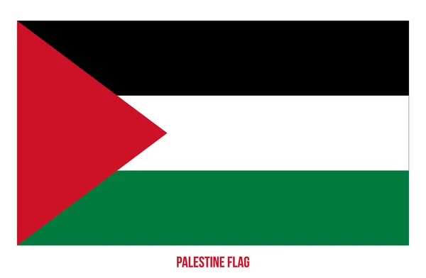 Σημαία Παλαιστίνης Εικονογράφηση διάνυσμα σε λευκό φόντο. Εθνική σημαία Παλαιστίνης. — Διανυσματικό Αρχείο