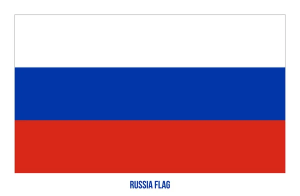 Ryssland flagga vektor Illustration på vit bakgrund. Rysslands nationella flagga. — Stock vektor