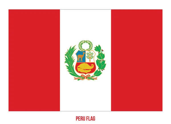 Peru Flagge Vektor Illustration auf weißem Hintergrund. peru-Nationalflagge. — Stockvektor