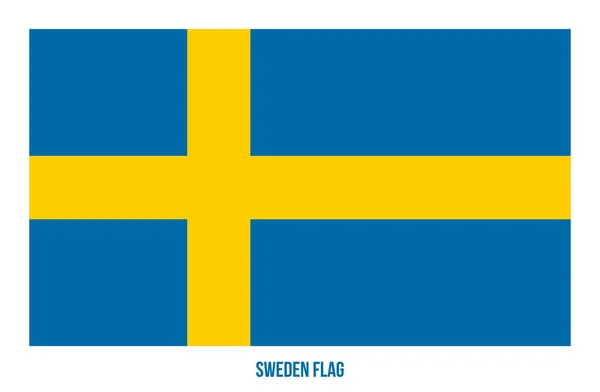 Suecia Bandera Vector Ilustración sobre fondo blanco. Bandera Nacional de Suecia . — Archivo Imágenes Vectoriales