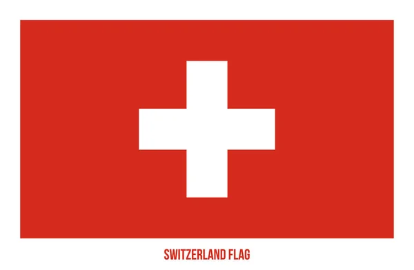 Switzerland Flag Vector Illustration on White Background. Switzerland National Flag. — Stock Vector