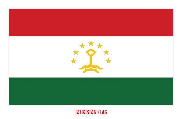 Tadschikistan Flagge Vektor Illustration auf weißem Hintergrund. Nationalflagge Tadschikistans. — Stockvektor