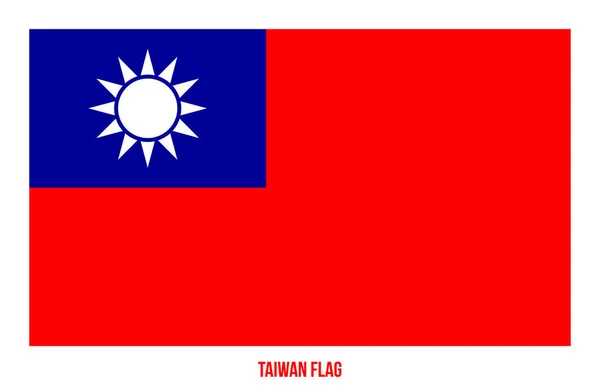 Taiwan Bandeira Vector Ilustração em fundo branco. Bandeira nacional de Taiwan . — Vetor de Stock
