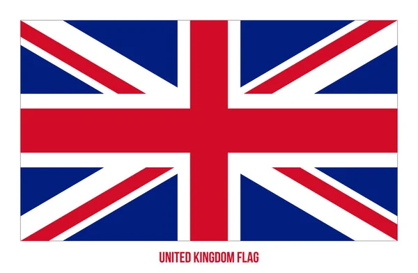 United Kingdom Flag Vector Illustration on White Background. United Kingdom National Flag. — Stock Vector