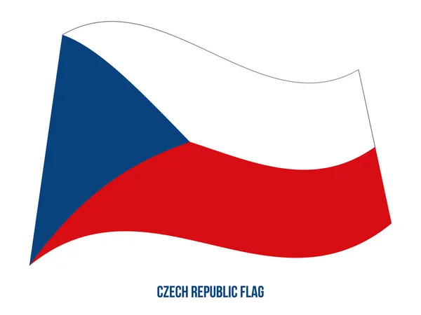 Czech Republic Flag Waving Vector Illustration on White Background. Czech Republic National Flag. — Stock Vector