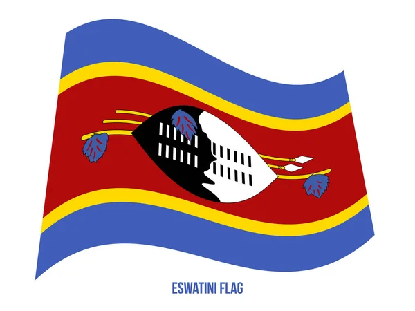 Εικονογράφηση της σημαίας του εσγουάινι εικόνα σε λευκό φόντο. Εθνική σημαία Σουαζιλάνδη. — Διανυσματικό Αρχείο