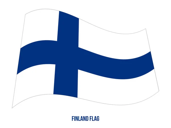 Vektor-Illustration der finnischen Flagge auf weißem Hintergrund. Finnlands Nationalflagge. — Stockvektor