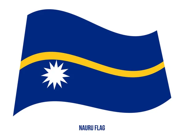 Illustration vectorielle du drapeau Nauru sur fond blanc. Nauru ! — Image vectorielle
