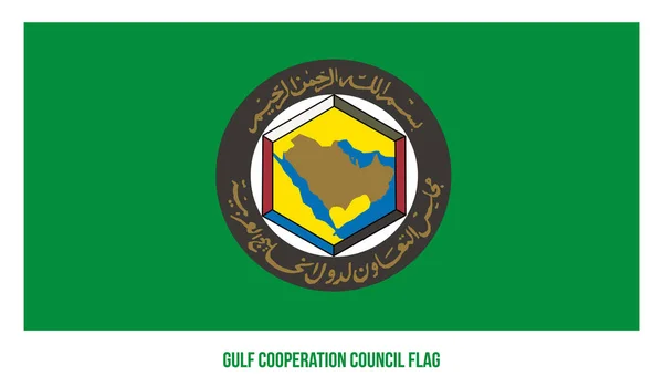 Körfez Arap Devletleri İşbirliği Konseyi Beyaz Arkaplan Bayrak Vektörü