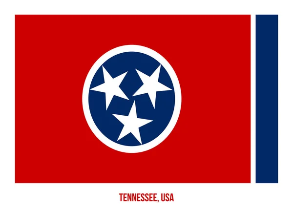 Tennessee flaggvektor Illustration på vit bakgrund. Usa-flaggstat — Stock vektor