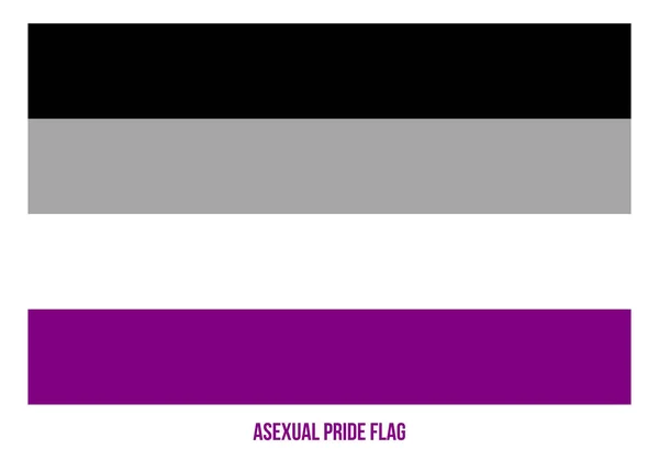 Illustration vectorielle de drapeau de fierté asexuée conçue avec un schéma de couleurs correct — Image vectorielle