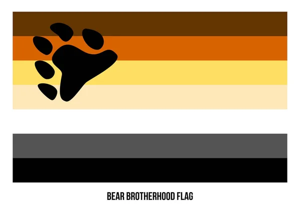 Ayı Kardeşliği Bayrak Vektörü Resimleri Doğru Renk Şeması ile Tasarlandı