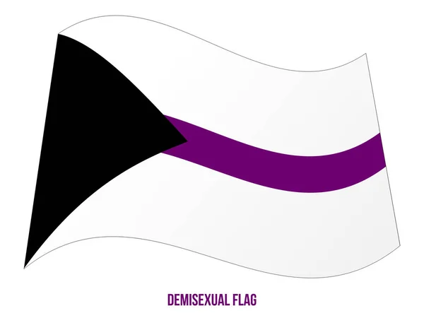 Illustration vectorielle d'agitation de drapeau Demisexual conçue avec le schéma de couleur correct — Image vectorielle