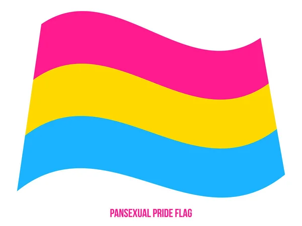 Drapeau de fierté pansexuel dans l'illustration vectorielle. Symbole de la communauté pansexuelle à utiliser — Image vectorielle