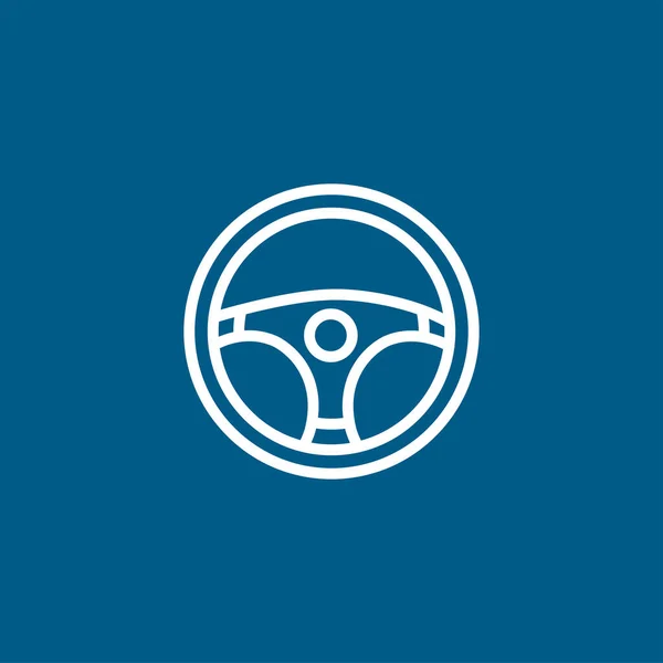Mobil Kemudi Ikon Jalur Roda Latar Belakang Biru Ilustrasi Vektor - Stok Vektor