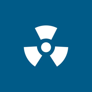 Mavi Arkaplanda Pervane Simgesi. Mavi Düz Biçim Vektör İllüstrasyonu.