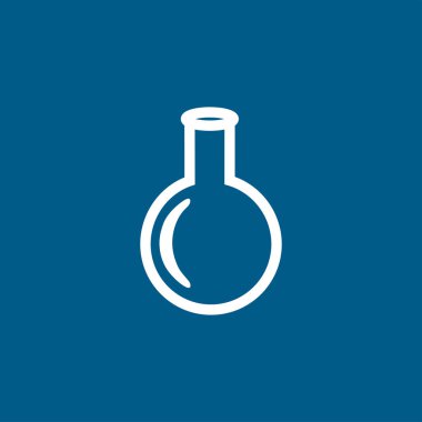 Mavi Arkaplanda Test Tüneli Simgesi. Mavi Düz Biçim Vektör İllüstrasyonu.