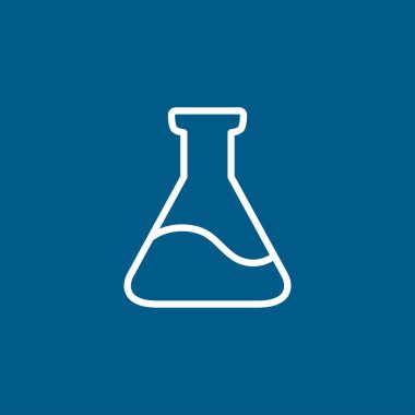 Mavi Arkaplanda Test Tüneli Simgesi. Mavi Düz Biçim Vektör İllüstrasyonu.