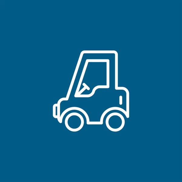 Nano Car Line Icon Blue Background Blue Flat Style Vector — стоковий вектор