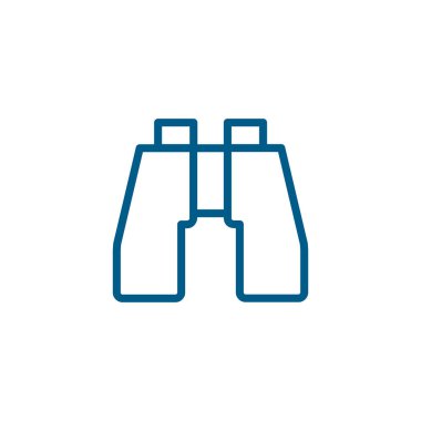 Dürbün çizgisi Beyaz Arkaplanda Mavi Simge. Mavi Düz Biçim Vektör İllüstrasyonu.