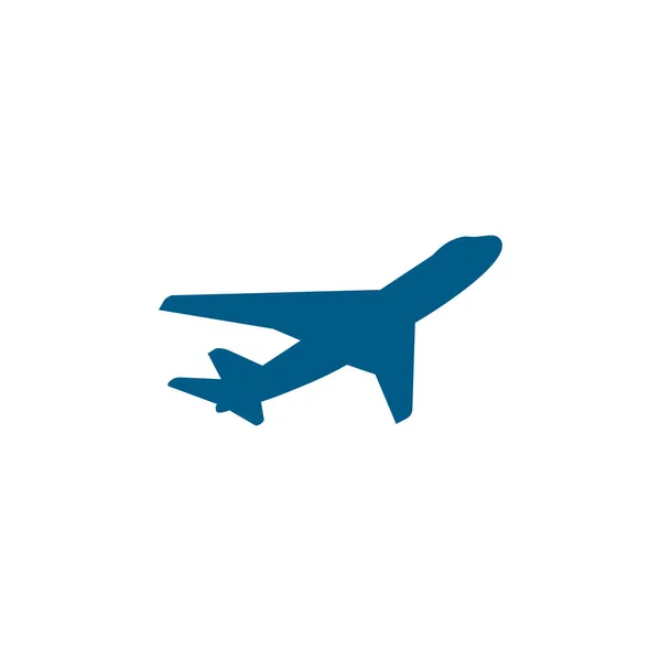 Μπλε Εικόνα Αεροπλάνου Λευκό Φόντο Μπλε Επίπεδη Στυλ Εικονογράφηση Διάνυσμα — Διανυσματικό Αρχείο