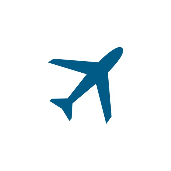 Avión Icono Azul Sobre Fondo Blanco Ilustración Vectores Estilo Plano — Vector de stock