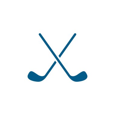 Beyaz Arkaplanda Golf Mavi Simgesi. Mavi Düz Biçim Vektör İllüstrasyonu.