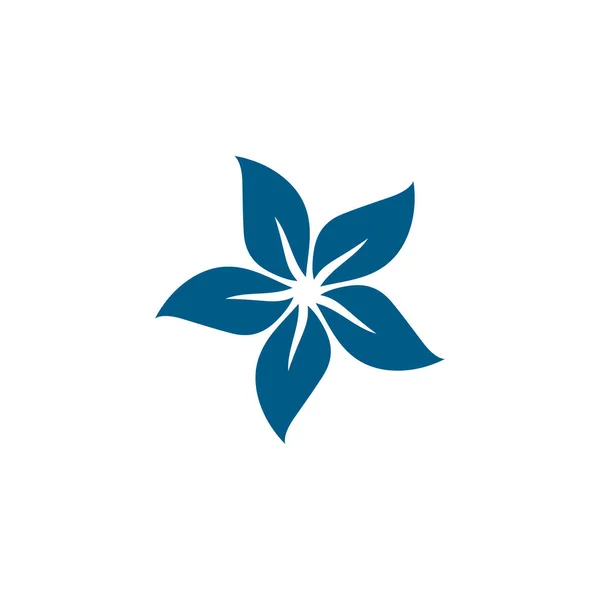 Beyaz Arkaplanda Çiçek Mavi Simgesi Mavi Düz Biçim Vektör Llüstrasyonu — Stok Vektör