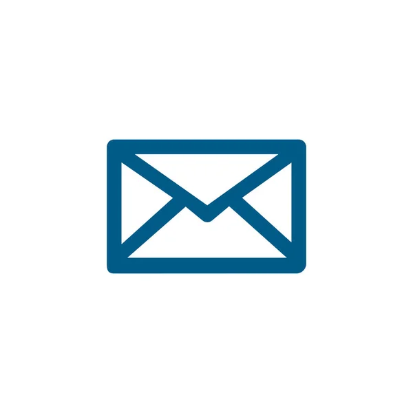 Email Blue Icon Fundo Branco Ilustração Vetor Estilo Plano Azul — Vetor de Stock