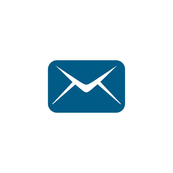 Email Blue Icon Fundo Branco Ilustração Vetor Estilo Plano Azul — Vetor de Stock