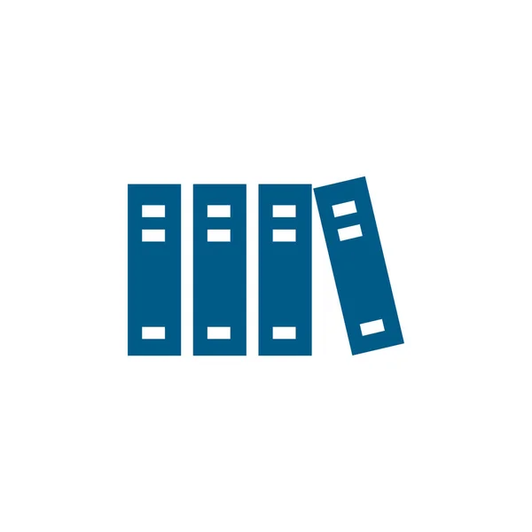 Bibliothek Blue Icon Auf Weißem Hintergrund Blaue Flache Vektor Illustration — Stockvektor