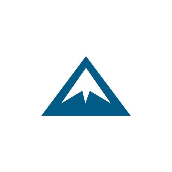 Mountain Blue Icon Bílém Pozadí Vektorová Ilustrace Modrého Plochého Stylu — Stockový vektor