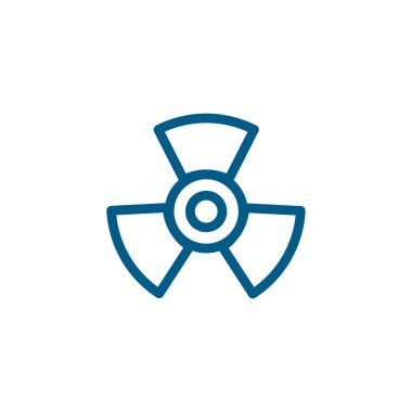 Pervane Hattı Beyaz Arkaplanda Mavi Simge. Mavi Düz Biçim Vektör İllüstrasyonu.