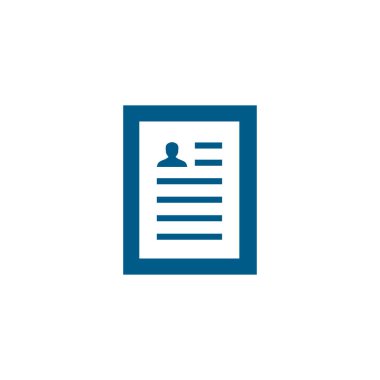 Beyaz Arkaplanda Mavi Simgeye Devam Et. Mavi Düz Biçim Vektör İllüstrasyonu.