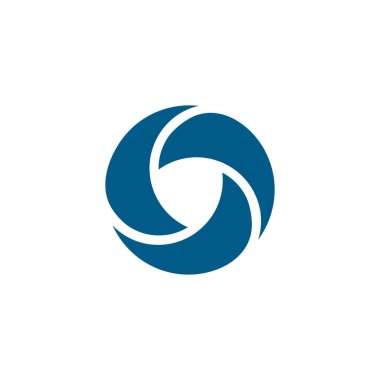 Beyaz Arkaplandaki Mavi Simge. Mavi Düz Biçim Vektör İllüstrasyonu.