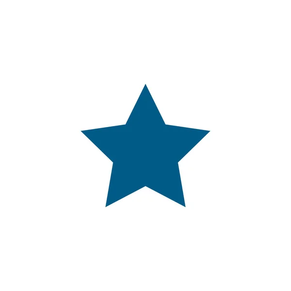 Звездно Голубая Икона Белом Фоне Вектор Синего Плоского Стиля — стоковый вектор