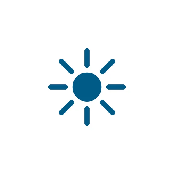 Sun Blue Icon Bílém Pozadí Vektorová Ilustrace Modrého Plochého Stylu — Stockový vektor