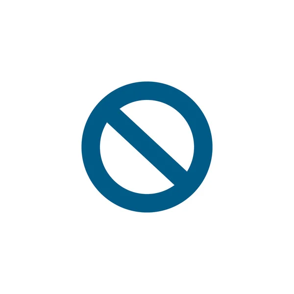 Stop Sign Icono Azul Sobre Fondo Blanco Ilustración Vectores Estilo — Archivo Imágenes Vectoriales