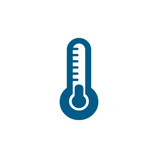 Beyaz Arkaplanda Mavi Icon Termometreleri Mavi Düz Biçim Vektör Llüstrasyonu — Stok Vektör