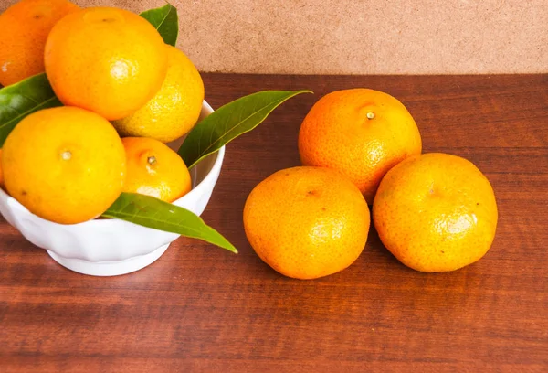 Oranje Mandarijnen Vruchten Zoete Sappige Vitamine Natuur — Stockfoto