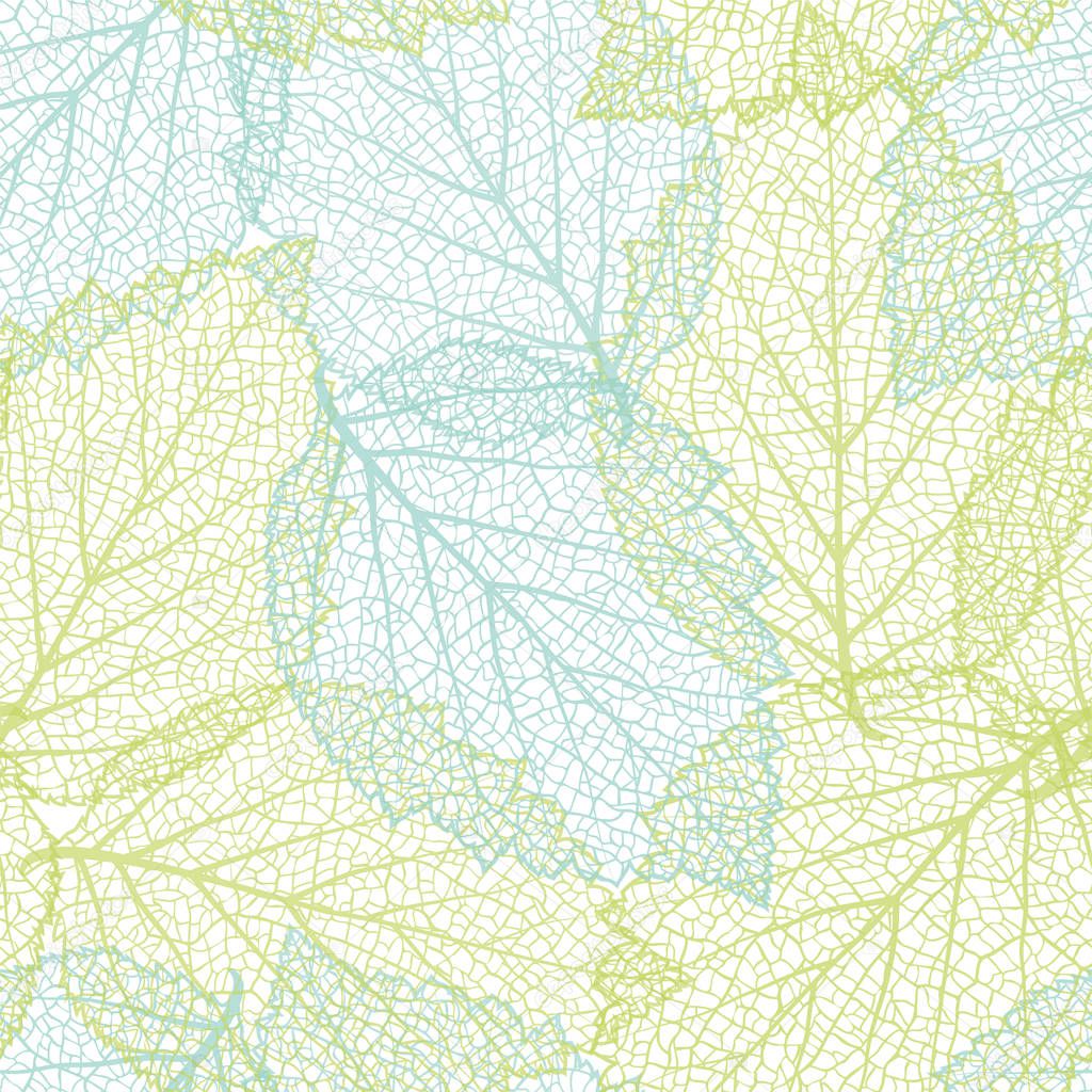 Seamless nature background with  leaves  for design