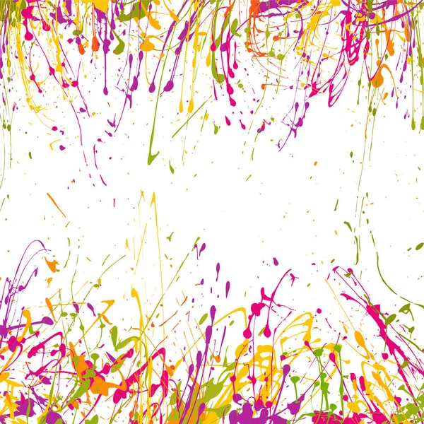 油漆背景与水滴和飞溅 明亮的水彩污渍 — 图库矢量图片