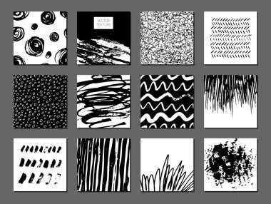 El çizimleri ve çizgiler dizisi. Doodle tarzı. Fırça için vektör nesneleri... arkaplan, poster, şablon, kartlar, ticari afişler için koleksiyon modern soyut unsurlar