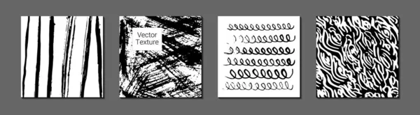 手描きのテクスチャと線のセット 馬鹿なスタイルだ ベクトルは 現代的な質感のブラシストローク スクリブルをグランジ 抽象的な要素 現代の背景 ポスター テンプレート カード — ストックベクタ
