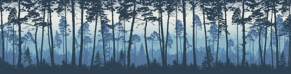 Fond Paysage Forestier Arbres Pins Aube Nature Tourisme Voyages Forêt — Image vectorielle