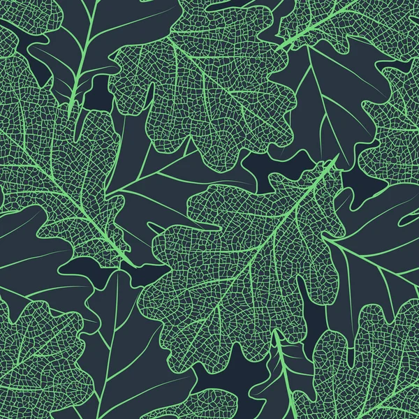 Patrón Sin Costura Con Hojas Fondo Texturizado Con Plantas Otoño — Vector de stock