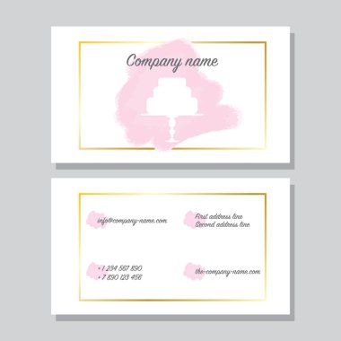 Tatlı kek kartvizit şablonu gül