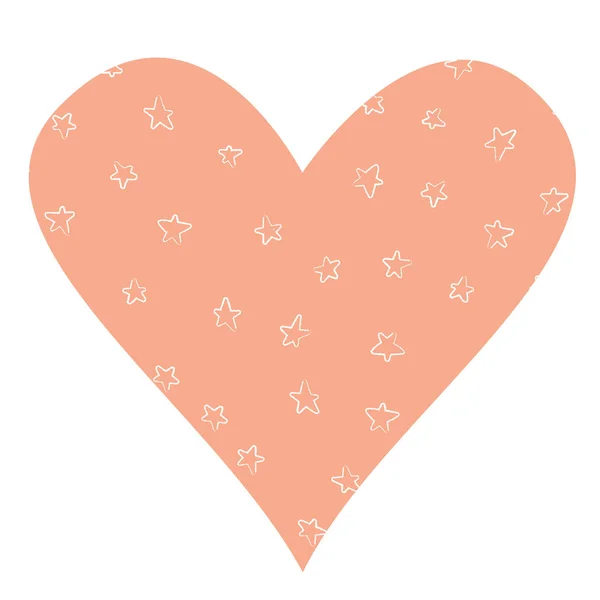 Heart shape with stars for valentine day — Stock Vector