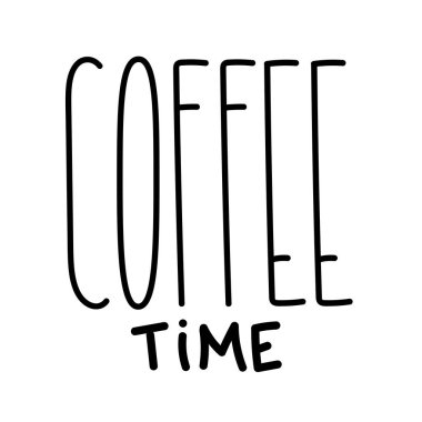 Kahve tipografisi yazı işareti logo tasarım şablonu